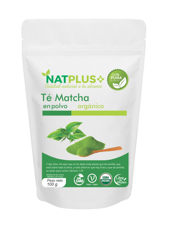 Té Matcha Organico en polvo x100gr. - Natplus Chile